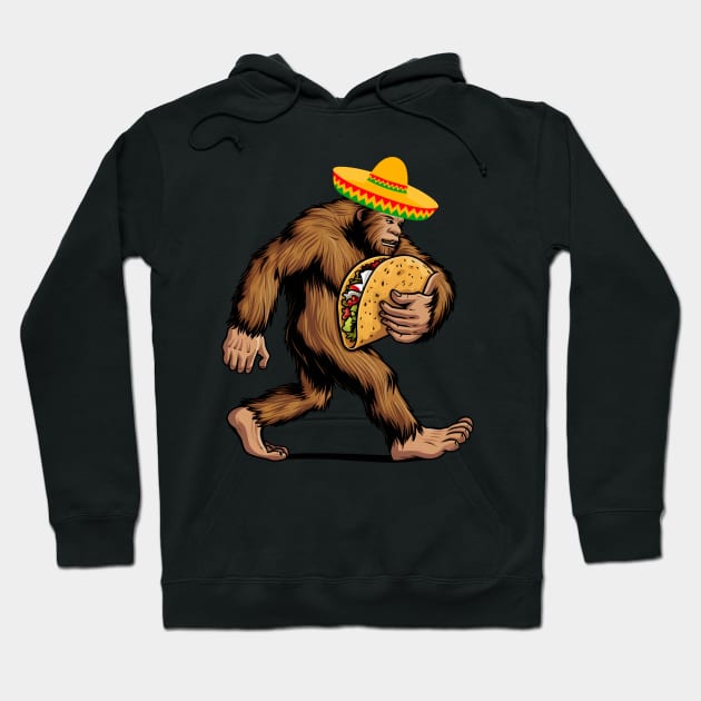 Bigfoot Carrying Taco Hoodie by aesthetice1